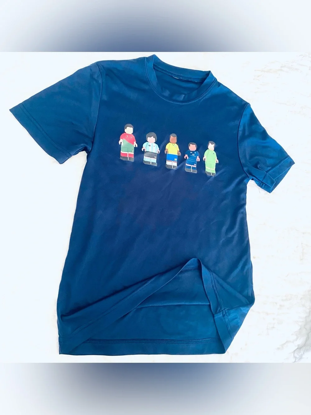 👍🏽Boys “Roblox” Blue Soccer Print T-Shirt SZ S (y)